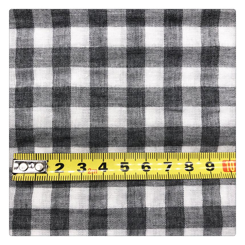 Tessuto Seersucker a Quadri Tinto in Filo di Cotone, Arricciato, 100% Cotone