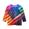 Children's Fashion Printed Round Neck Three-quarter Sleeve Top Casual T-shirt