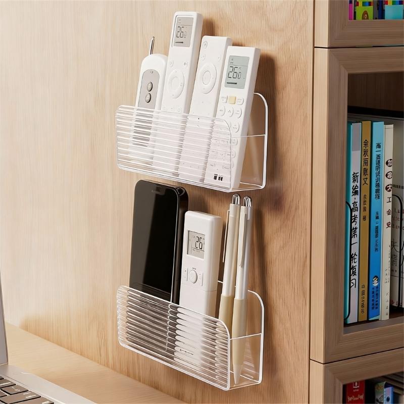 Klarer Kunststoff-Fernbedienungshalter Für Wandmontage Aufbewahrungs-Organizer Leicht Zu Reinigen Multifunktionale Box