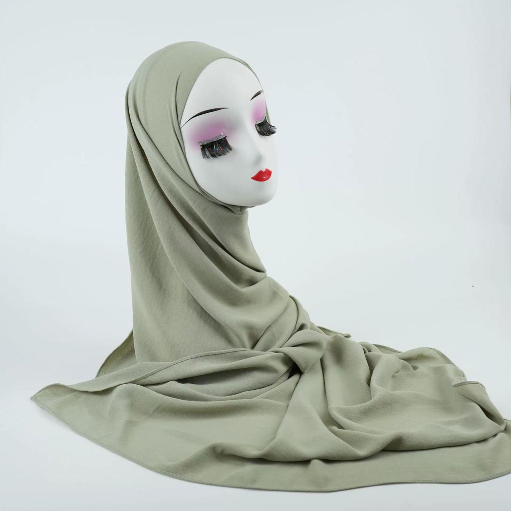 Fashion Strechy Cotton Jersey Hijab For Women Muslim Scarf Plain Long Shawls Islamic Turban Headbands Foulard New Headscarf Wrap