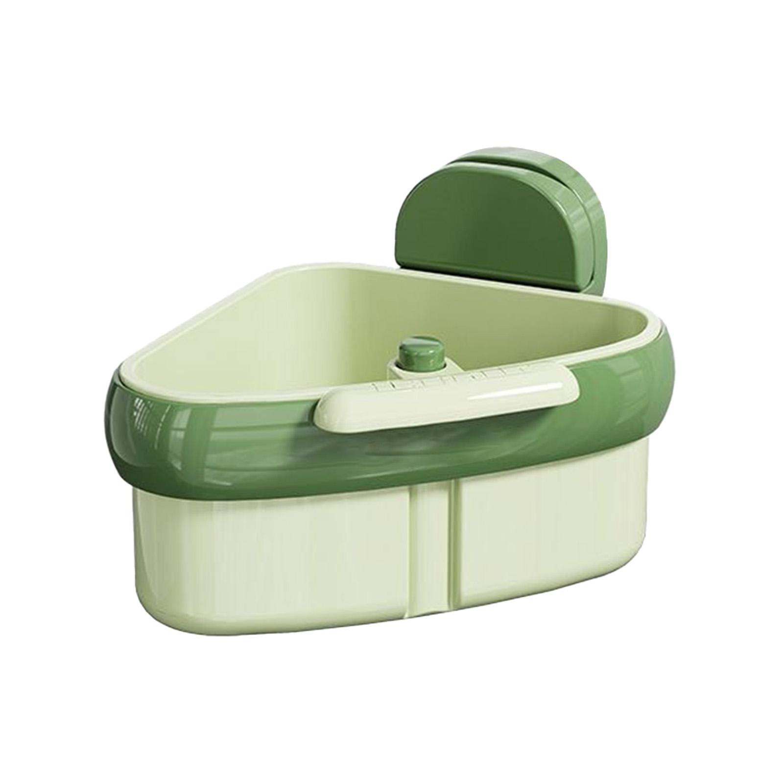 

Triangle Corner Sink Organizer Triangle Dish Rack with Strong Suction Cups for Home Kitchen Restaurant зелёный