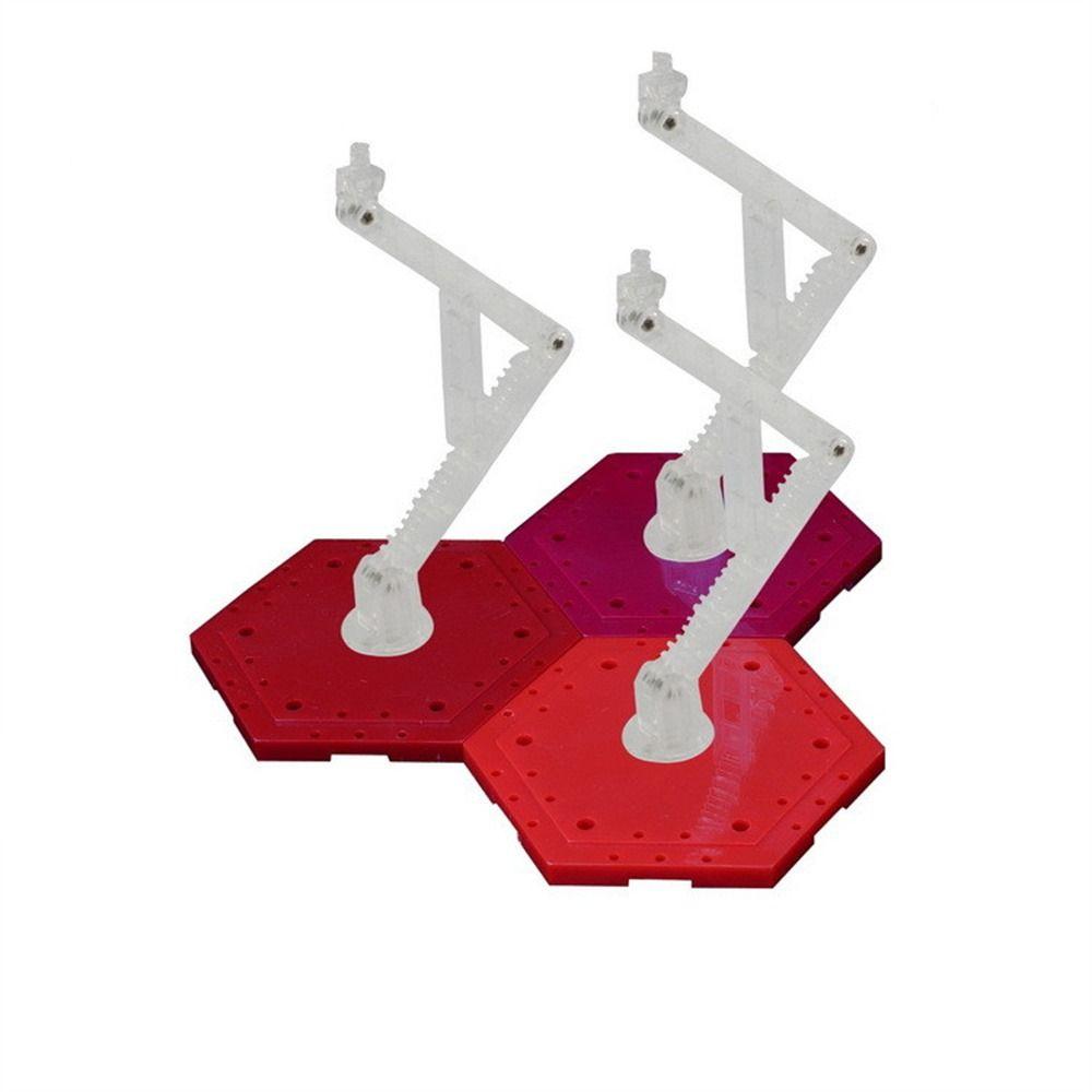 

Подставка для демонстрации фигурок 3 в 1 Легкая сборка Модельная база для кукол Подставка для экшн-фигурок Модель для рисования red pink