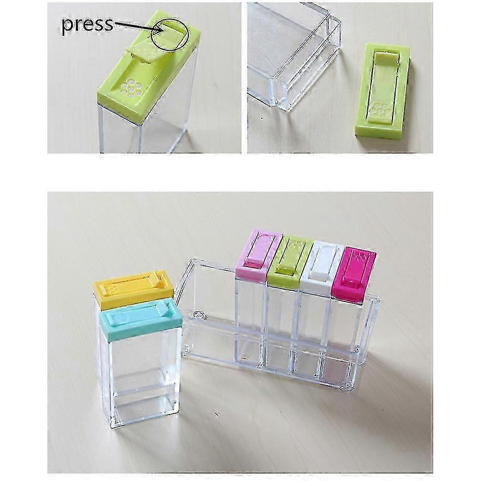 Salt and pepper shaker spice box plastic for storing spices 1 set - Random