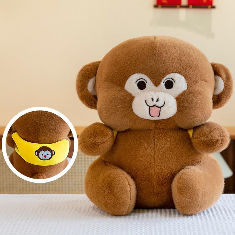 Backpack Monkey Cuddly Plush Toy Stuffed Animal Soft Materia Kids Gifts Doll