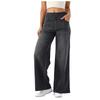 Ladies Wide Leg Trousers Elastic Waistband High Waist Stretch Vertical Trousers Stylish Womens' Casual Pants