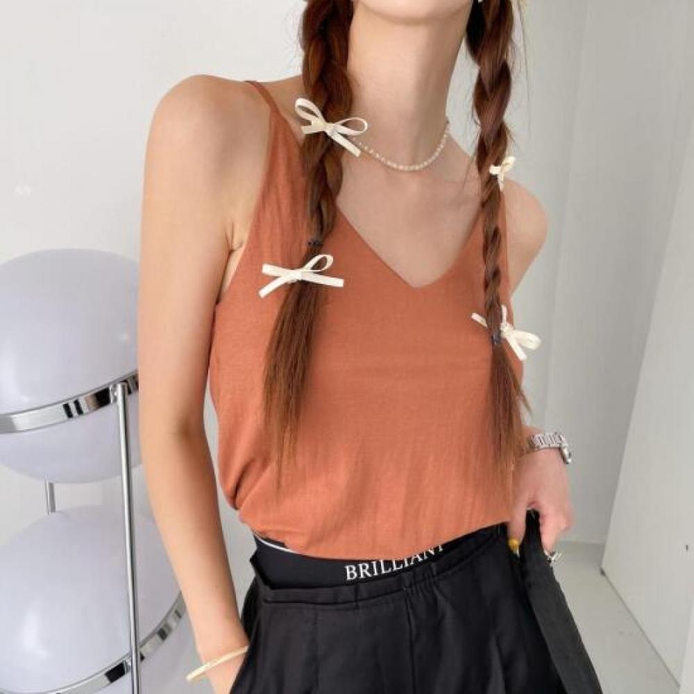New ArriVals Open Run V Neck Pastel sleeVeless Summer Silket Bistier Women
