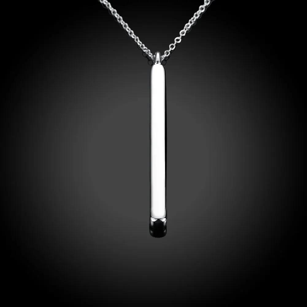 Chic 925 Sterling Silver Bar Pendant Chocker Statement Necklaces Punk Style New Year's Gifts Fine Jewelry For Women Collares