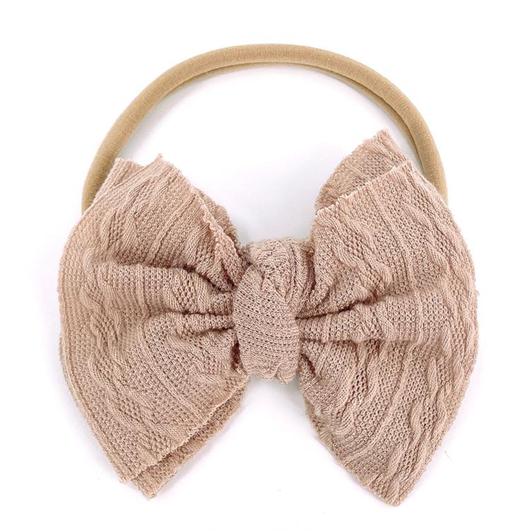 Baby Girls Bowknot Headband Elastic Princess Nylon Hair Bands Hair Accessories