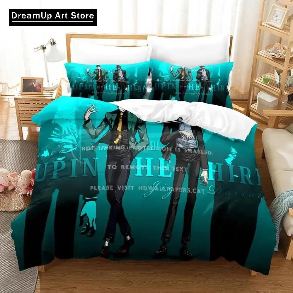 3D Print Lupin the Third Mine Fujiko Anime Bedding Set Boys Girls Twin Queen Full Size Duvet Cover Pillowcase Bed Adult Bedroom