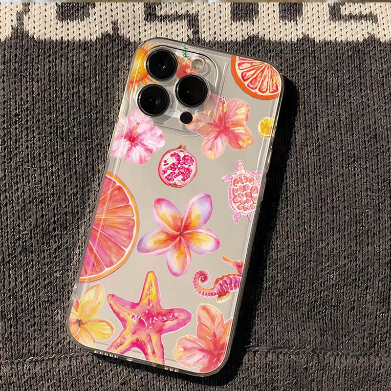 Summer Marine Seafood Phone Case For Samsung Galaxy S26 S23 S24 S22 S25 Ultra Plus Cover For Galaxy S25+ S24+ S23+ S26+ Fundas
