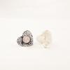 Rare Rose Quartz Gemstone 925 Sterling Silver Jewelry Handmade Women Studs 0.6" EE-143-21