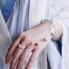 Bracelet and ring integrated female bride antique hand back chain simple fashion retro court Hanfu hand decoration