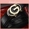 Men Fashion Leather Belt With Letter Design Auto Buckle For Business And Leisure