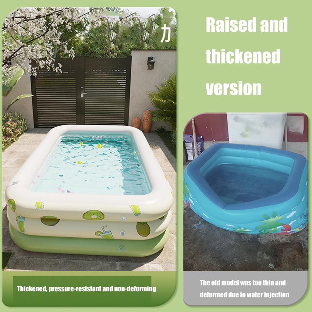 PVC Verdickung Schwimmbecken Cartoon Muster PVC Aufblasbar Bräunungspool Familie Outdoor Spielpool Platzsparend