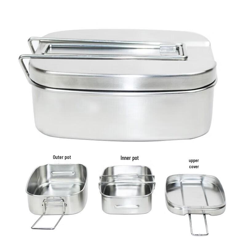 05-Stil Edelstahl Campinggeschirr Set