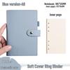 Minimalist A6 Soft Leather Ring Binder Planner Notebook