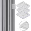 2/4/6/8 Stück Transparenter Vorhangverschlussclip Winddichte Vorhangbefestigungsschnalle Toiletten-Vorhang