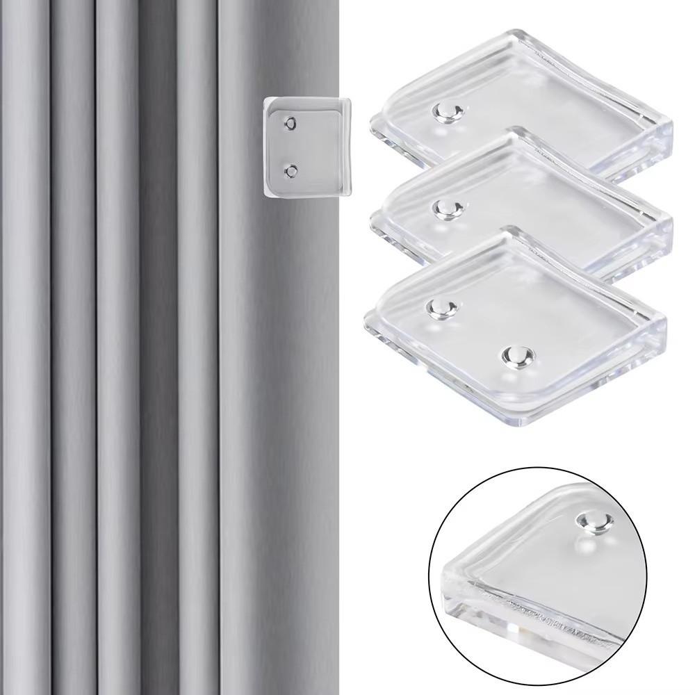 2/4/6/8 Stück Transparenter Vorhangverschlussclip Winddichte Vorhangbefestigungsschnalle Toiletten-Vorhang