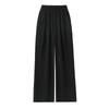 Summer Wide Leg Pants Women Clothes Casual Elastic Waist Plus Size High Waist Black Pants