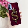 Transparent Für Oppo Reno4 4G Hülle CPH2113 Luxuriöse Krone A-Z Buchstaben 2D Flaches Muster Weicher Bumper Für Oppo Reno 4 4G Handyhülle