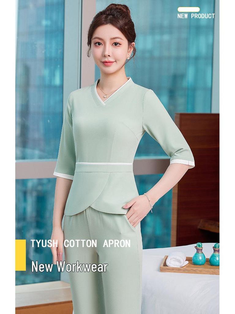 Women's High-End Beauty & Spa Technician Workwear Set for Foot Massage and Sauna