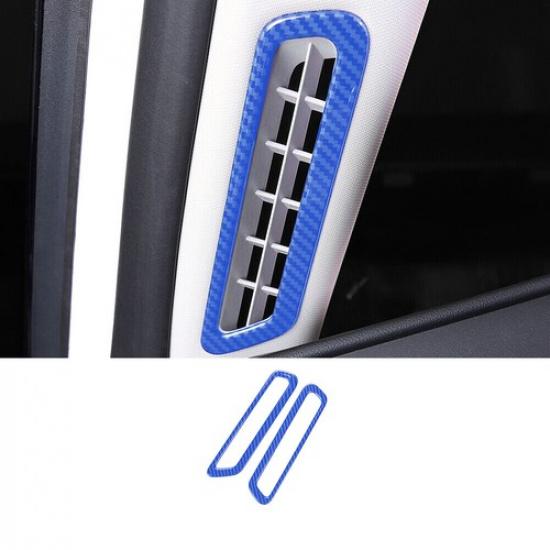 Front A Pillar Air Outlet Vent Cover For Ford Explorer -23 Blue Carbon Fiber