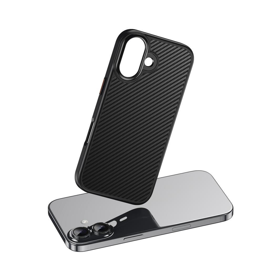 For iPhone 17 Magnetic Case Compatible with MagSafe Carbon Fiber Texture PC + TPU Cover