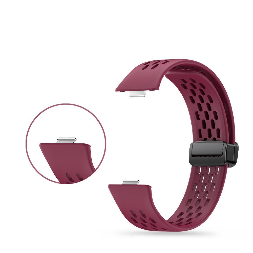 Silicone Strap For Huawei Watch Fit 3 Sport Hollow Breathable Band Magnetic Buckle Wristband For Huawei Fit 3 Fit3 Bracelet Belt