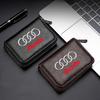 Leather Car Driver's License ID Card Bank Card Wallet Car Styling For Audi TT Q3 Q5 Q7 Q8 B5 B6 B7 B8 B9 Q7 8P 8V 8L A3 A4 A5 A6 A7 A8 8L R8