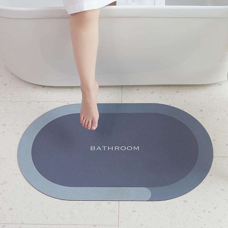 Nordic Diatom Mud Mat Bathroom Moisture-wicking Non-slip Mat Home Toilet Entry Toilet Door Quick Drying Mat Durable