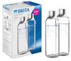 Brita Sodatrio 2-pack Bottle Set Silver-transparent