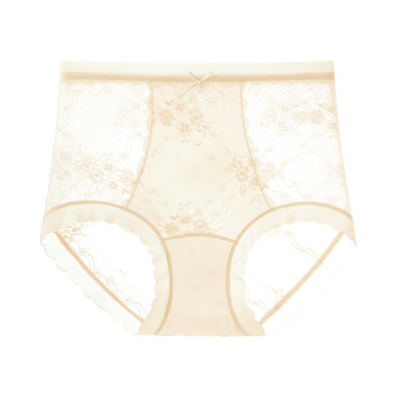 

High Waist Sexy Red Lace Tummy Control Plus Size Shaping Panties XL шампанського