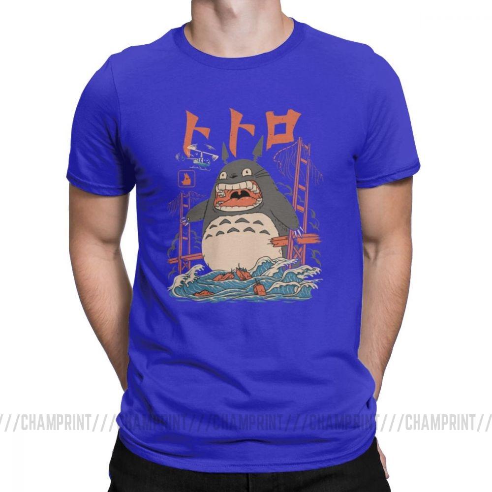 Novelty The Neighbor S Totoro Attack T Shirts Men Crewneck Cotton T Shirts Short Sleeve Tee