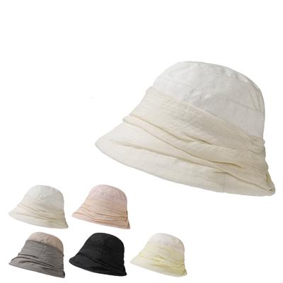Retro Fisherman Hat Folded Patchwork Sunshade Hat