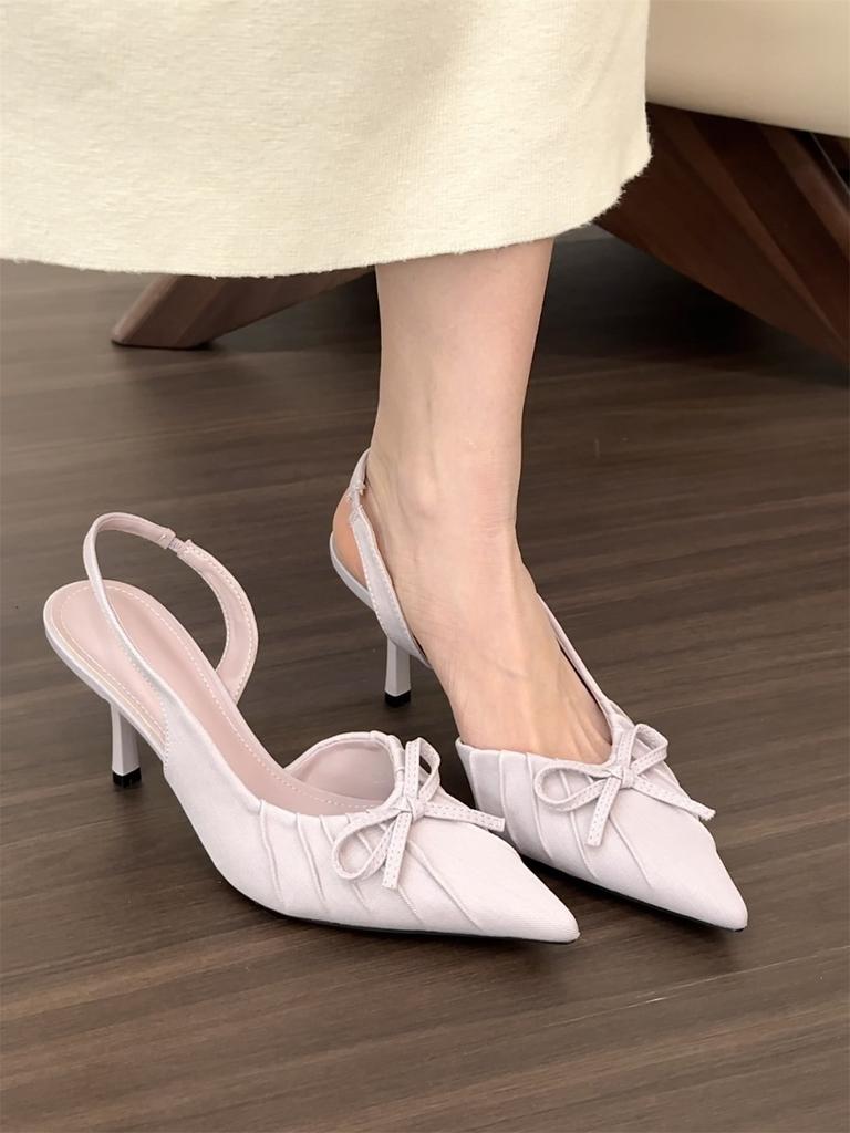 Niche Leopard Print High Heels Bag Head Sandals Shoes New Spring and Summer Temperament Pointed Single Shoes