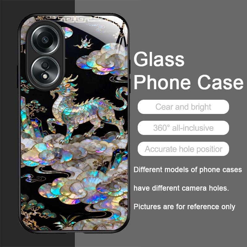 

Стильный чехол из закаленного стекла с принтом текстуры мрамора Тигр и Дракон для OPPO Realme 14 13 12 11 Pro+ GT Neo 3 2 X7 Pro Realme 10 5G