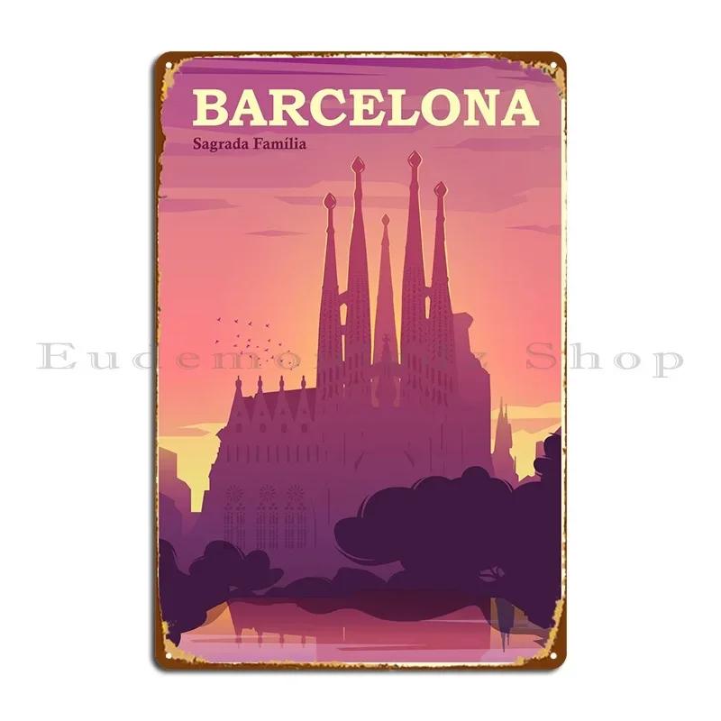 Barcelona Metal Plaque Poster Mural Decoration Living Room Character Wall Plaque Tin Sign Poster 20x30cm(7.8x11.8inch)