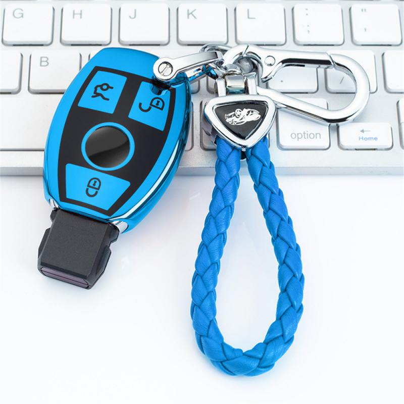 Měkké TPU Pouzdro na klíč od auta Dálkový ovladač Fob Pro Mercedes Bnez CLA GLC GLA GLK W203 W210 W211 W204 W176 Třída A B C R AMG Příslušenství