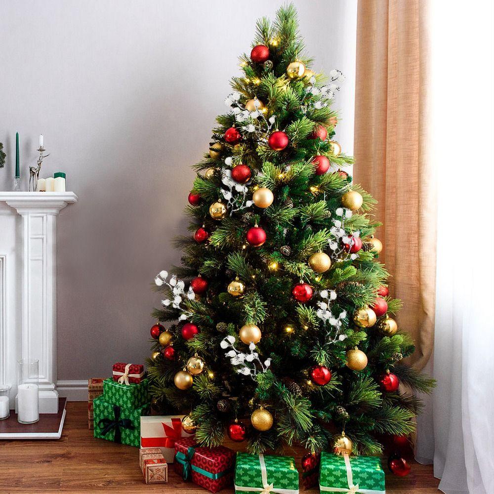 5Pcs/set Handmade Artificial White Berry DIY Christmas Tree Ornament  Party Supplies