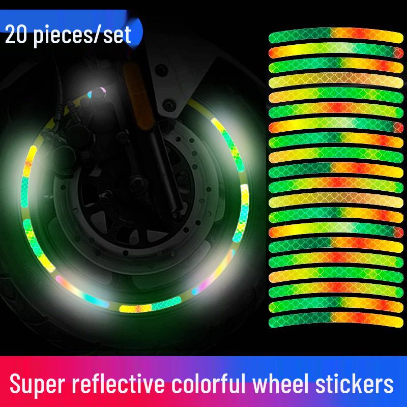 Reflective Wheel Hub Sticker for Cars, Motorcycles & Bicycles - Tire Safety & Decoration