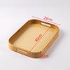 Bamboo Serving Tray Breakfast with Handles Fruit Dessert for Living Room