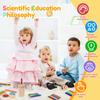 Wooden 4-in-1 Color Classification Toy Stimulates Cognitive Development Montessori Toy Exercises Hand Skills Montessori Game Set