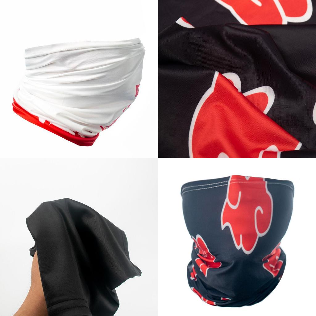 Premium Naruto Kakashi Akatsuki Red Cloud Mask Cosplay Costume Headwear For Fans
