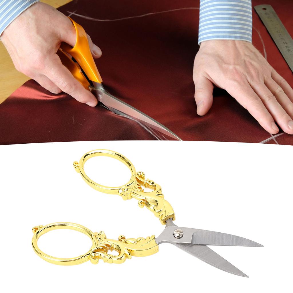 Embroidery Scissors Retro Stainless Steel Multifunctional Portable Scissors Shear Sewing Supplies