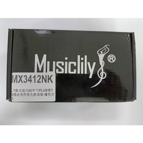 Musiclily Pro LP Standard Modern 60s PLUS Treble Bleed Prewired Kit for Les Paul Electric Guitars with Nickel Switches
