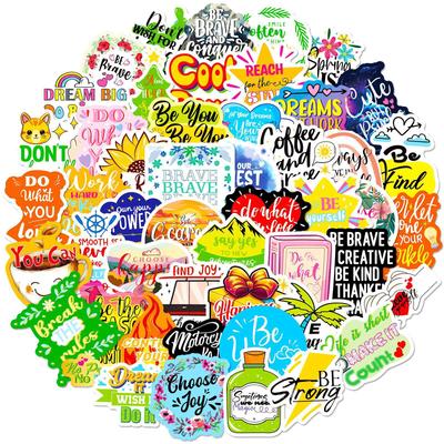 50 Ins Style English Background Colorful Graffiti Stickers DIY Suitcase Water Cup Handbook