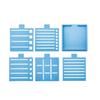 Sticky Note Holder Set Dispenser with Line Drawing Template Storage Container Memo Pad Holder with 5 Stencils