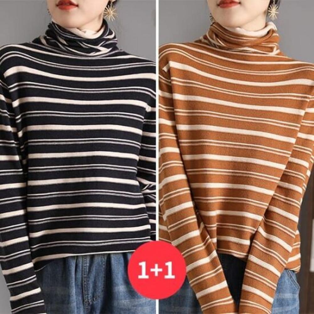 Navava Women Turtleneck Long Sleeve Knit Top Nt3107