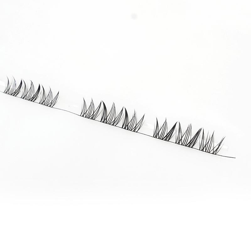 Multi-Style DIY Natural Dense Semi-Finished Pre-Curved Segmented Half-Lash Eyelashes