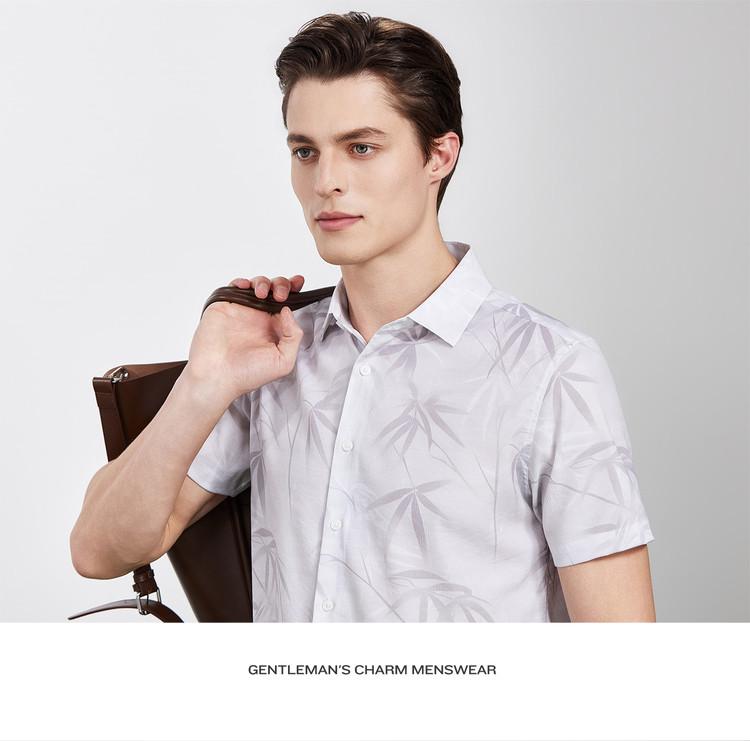 [Skin Friendly Modal] Fashionable Printed Shirt for Men In Summer, Comfortable, Breathable, Easy To Maintain Short Sleeved Shirt